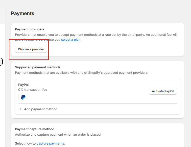 Shopify PayPal绑定
