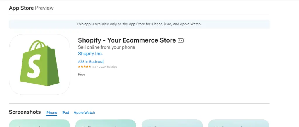 Shopify ios 客户端