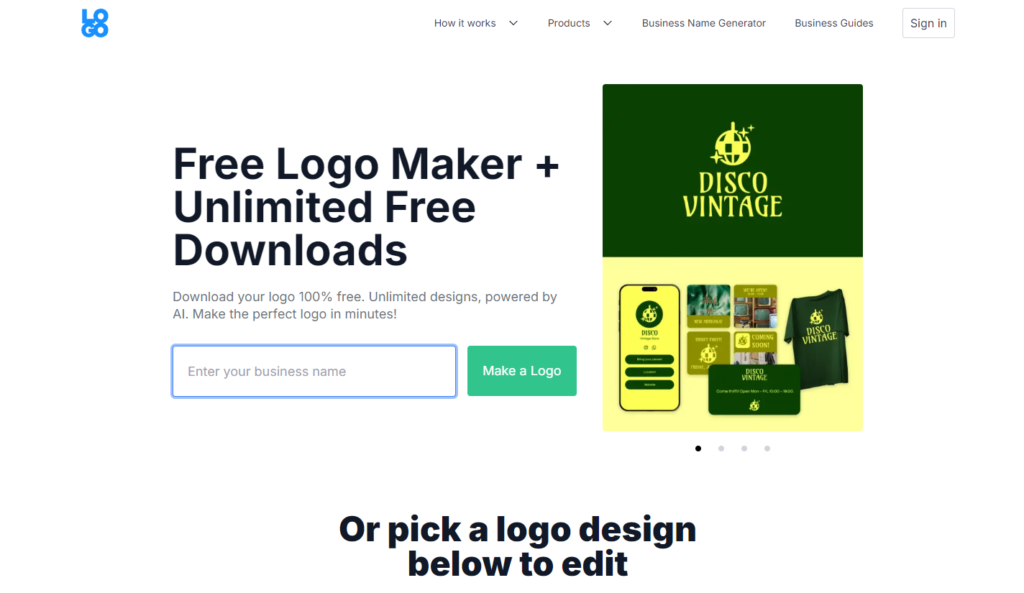 logo.com 好用的免费LOGO设计工具