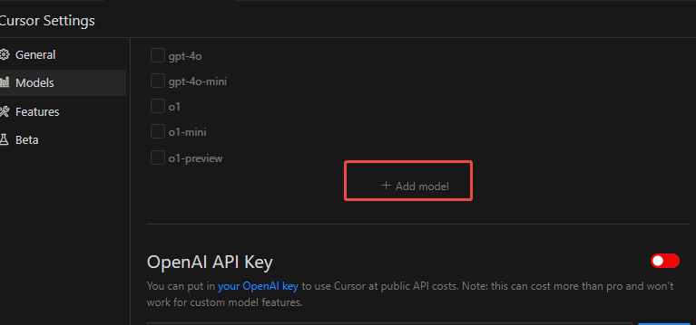 Adding deepseek to cursor